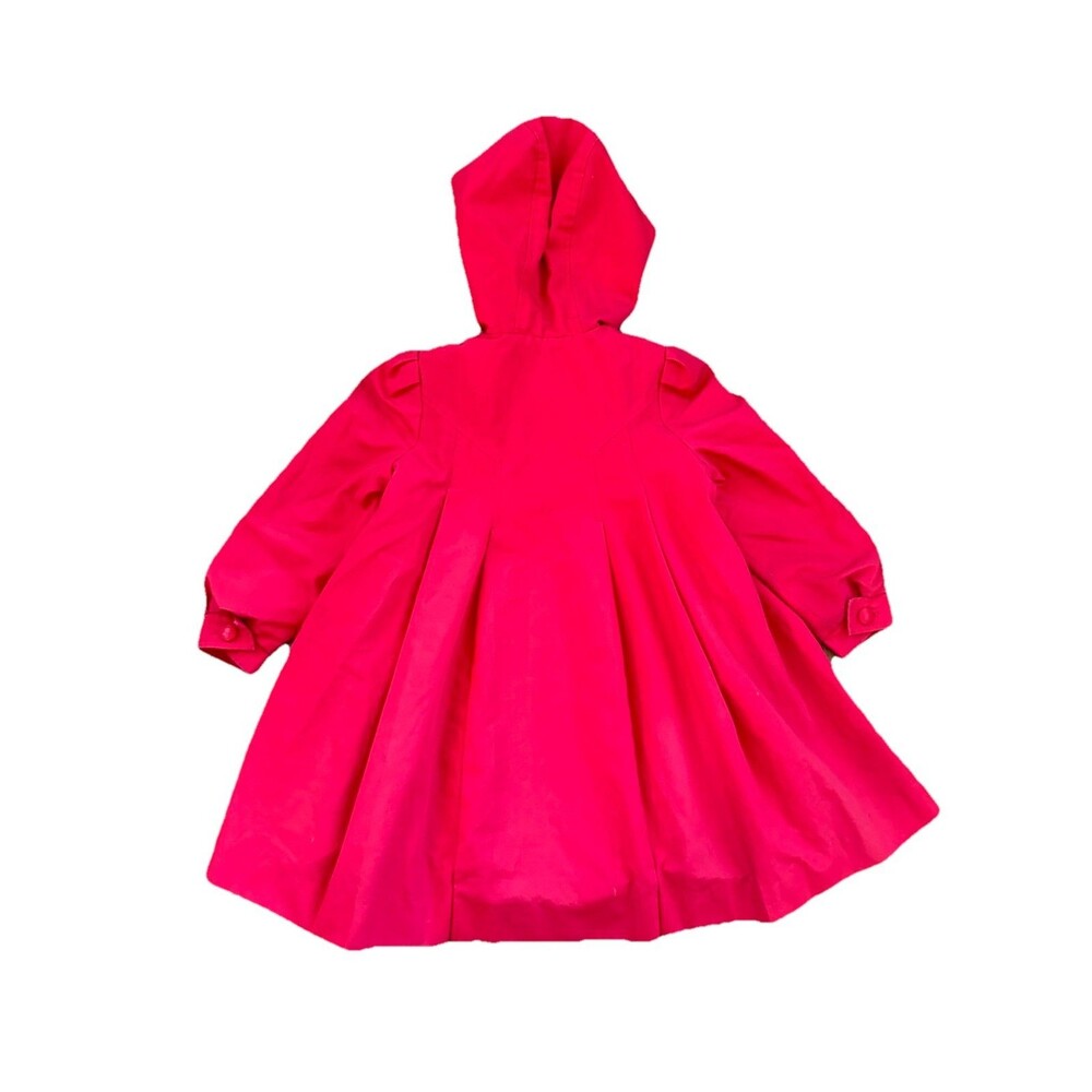 VTG 70s Rothschild Red Girls Coat (6X) Union‎ Made ILGWU, Lined Hood Swing Coat - Picture 2 of 16